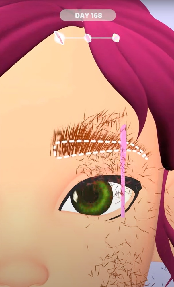 Eyebrows Art 3D 게임 화면